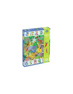 Djeco Puzzle géant 1 à 10 Jungle - Outlet