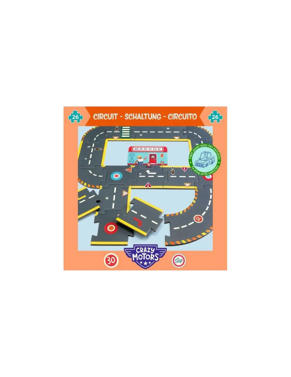 Djeco Puzzle géant circuit city - Clearance