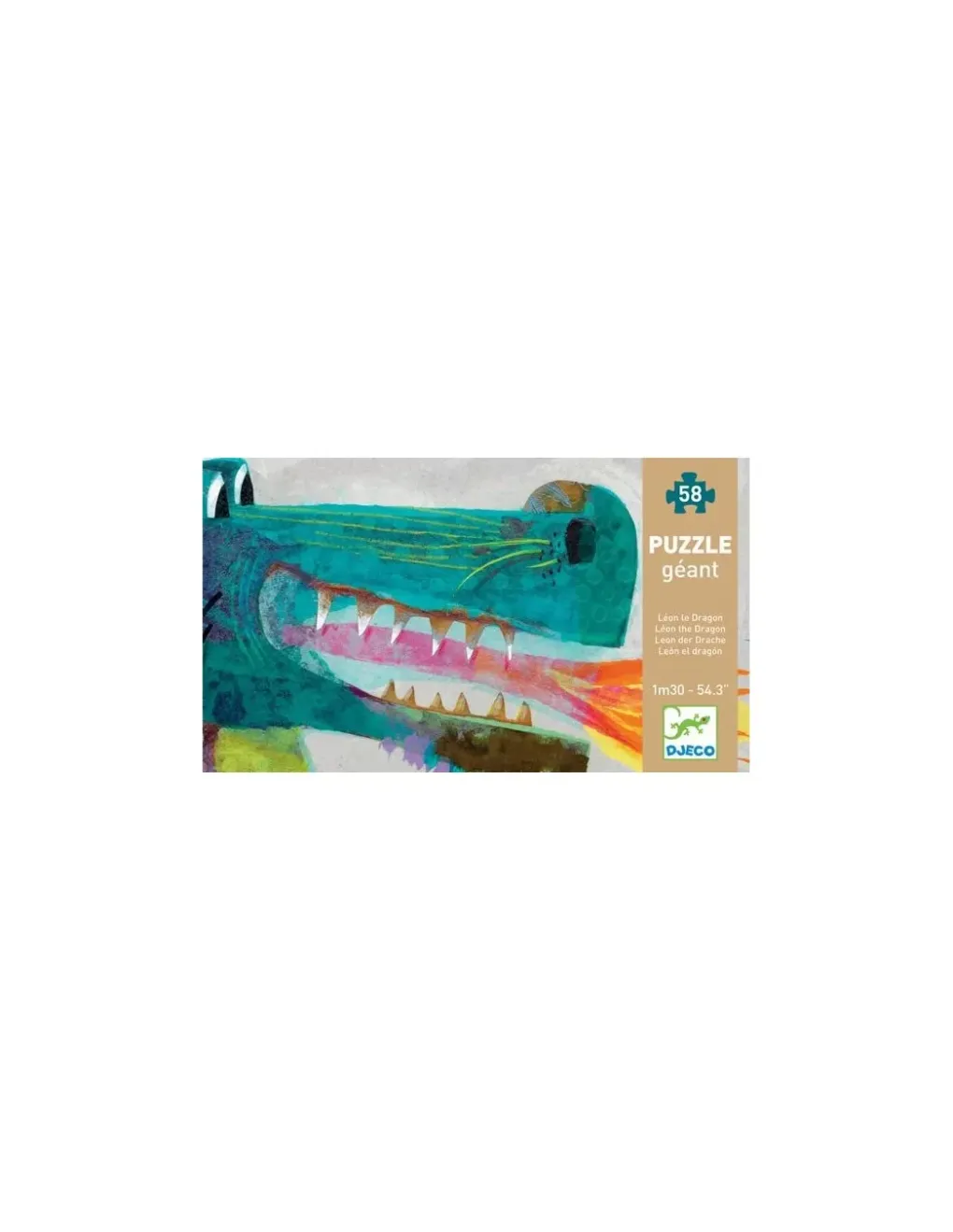 Djeco Puzzle géant Léon le dragon - New