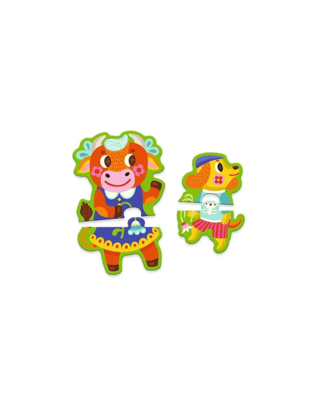 Djeco Puzzle Grands et petits à la ferme - New