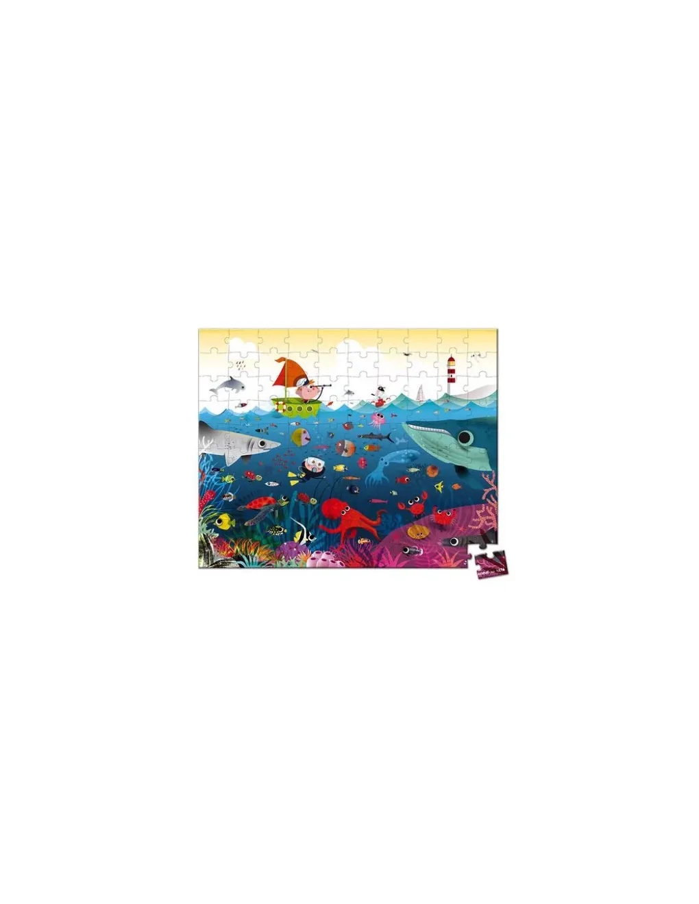 Janod Puzzle le monde sous marin 100 pièces - Discount