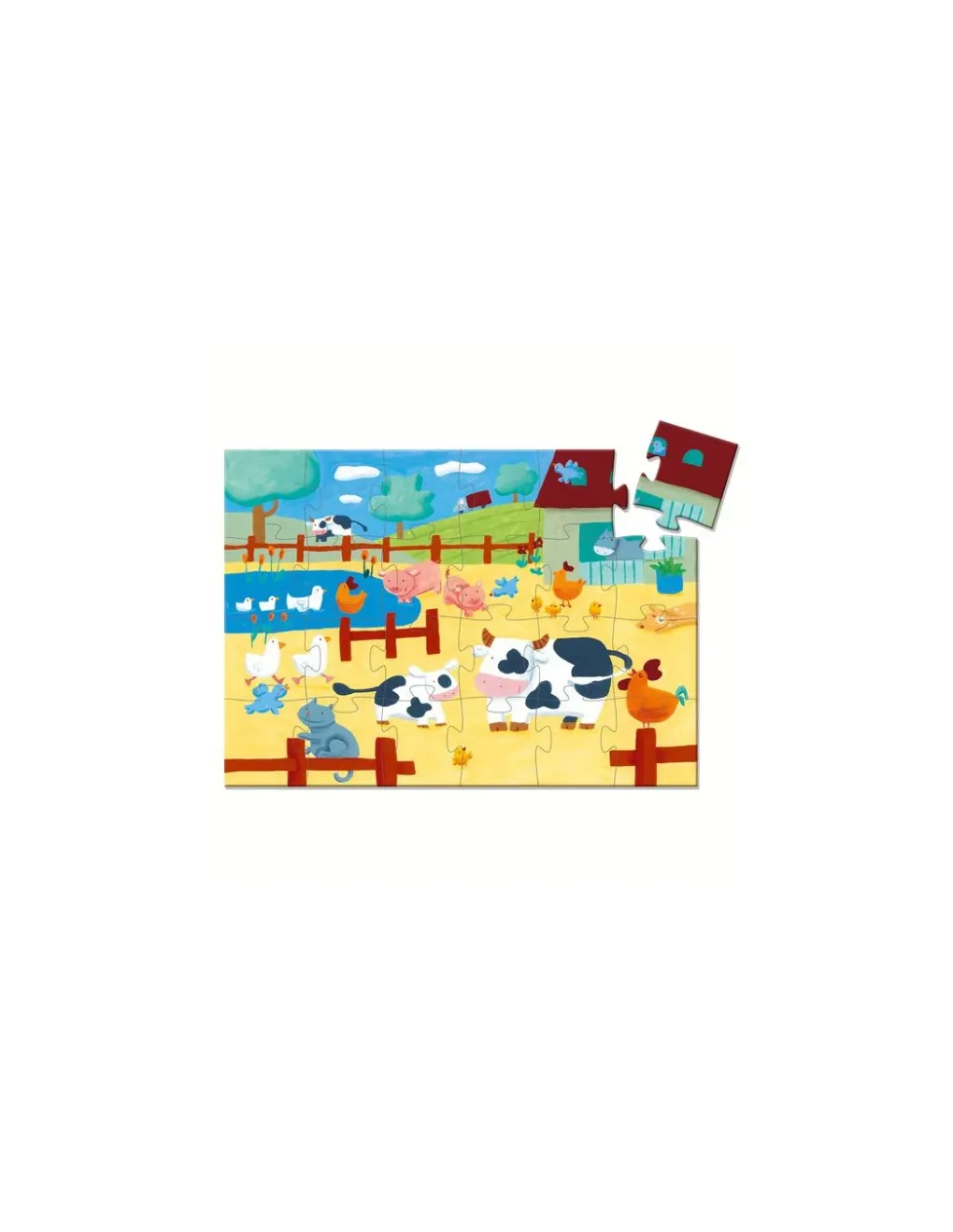 Djeco Puzzle les vaches à la ferme - Discount