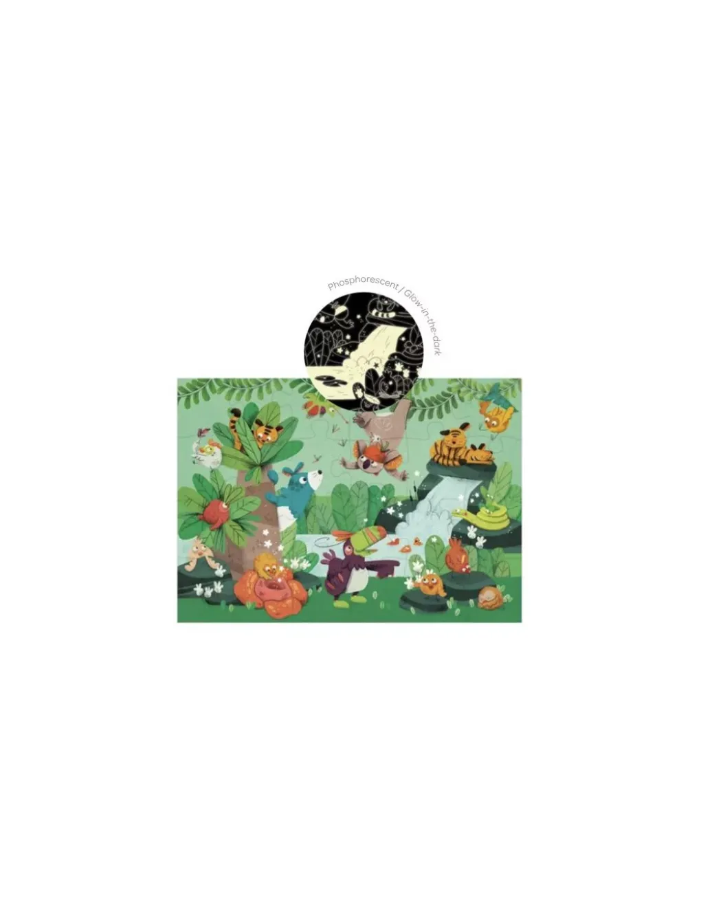 Moulin Roty Puzzle phosphorescent La cascade Dans la jungle - New