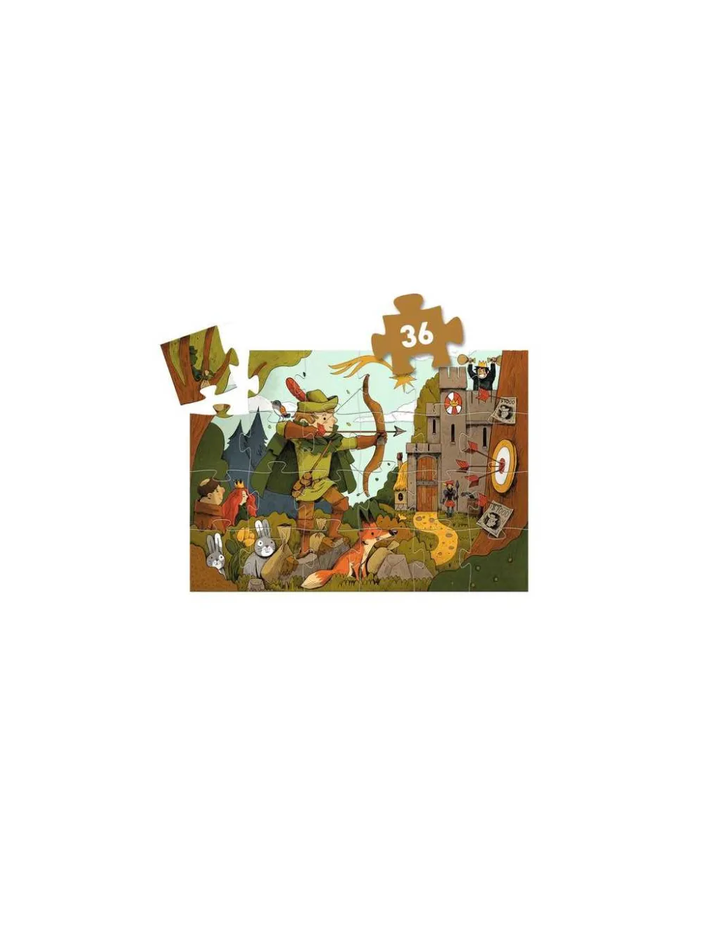 Djeco Puzzle Robin des bois 36 pièces - Sale