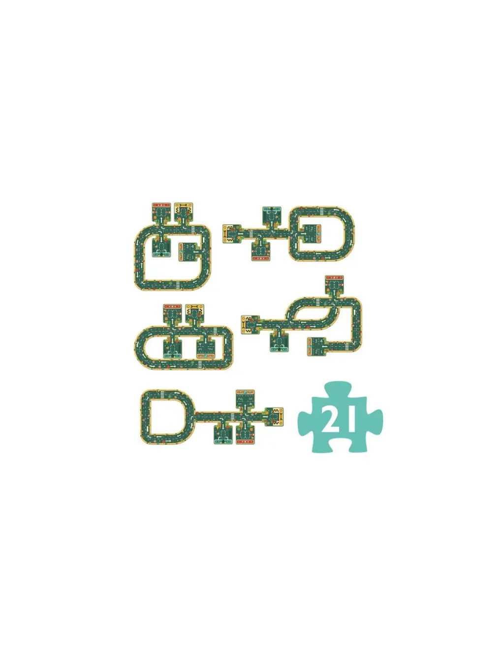 Djeco Puzzle routes Pop to play - Hot