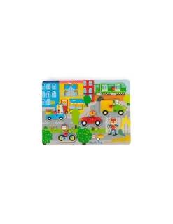 Moulin Roty Puzzle sonore en bois la ville Les Popipop - Online
