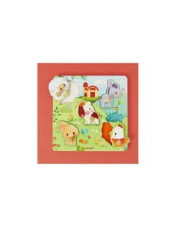 Janod Puzzle tactile Ferme - Discount