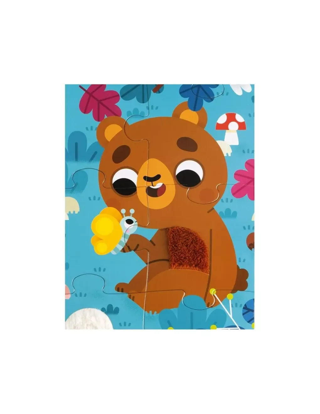 Janod Puzzle tactile les animaux de la forêt - New