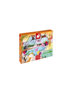 Janod Puzzle tactile une journée au zoo - Clearance