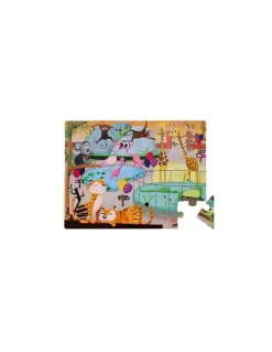 Janod Puzzle tactile une journée au zoo - Clearance