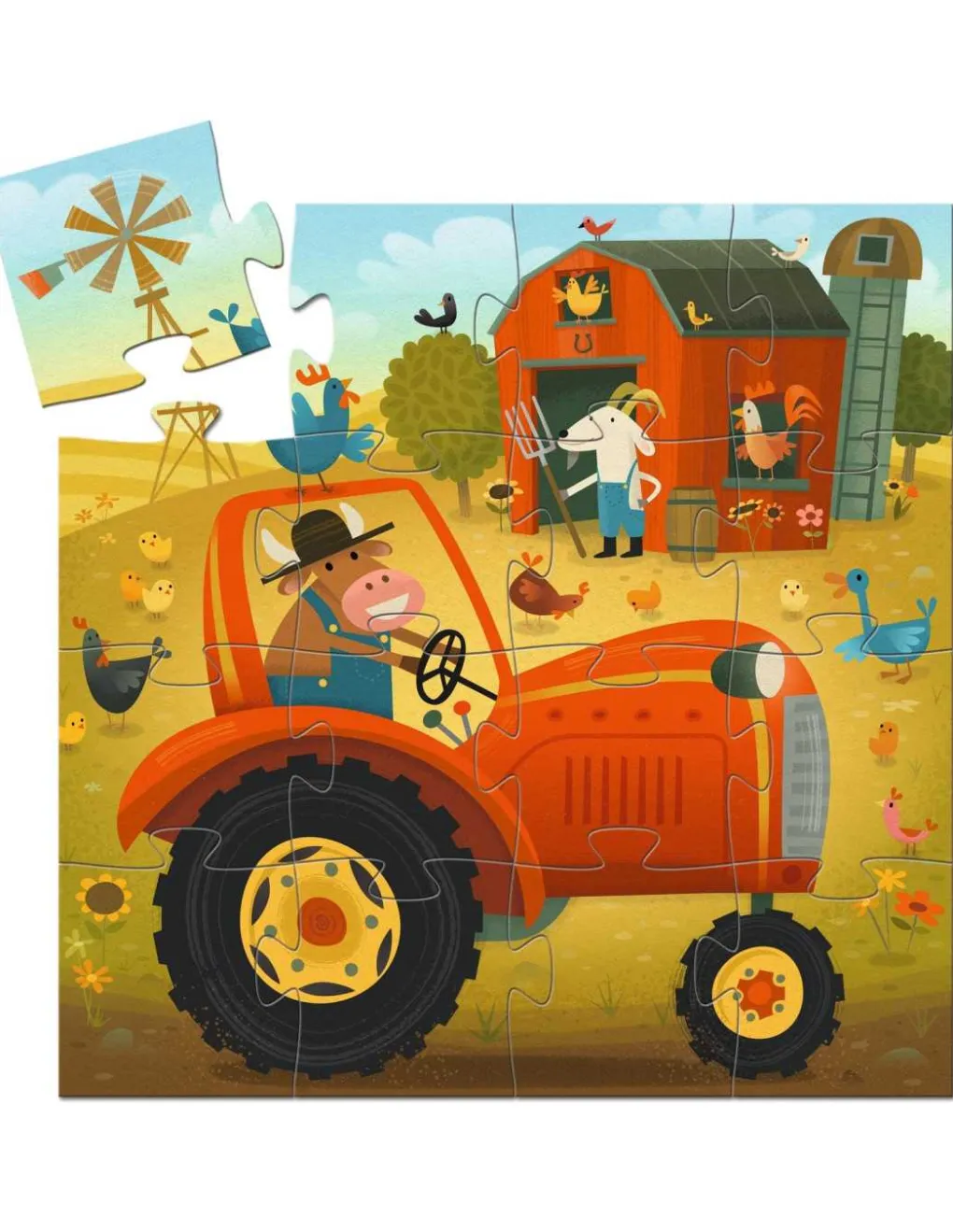 Djeco Puzzle Tracteur 16 pièces - Best