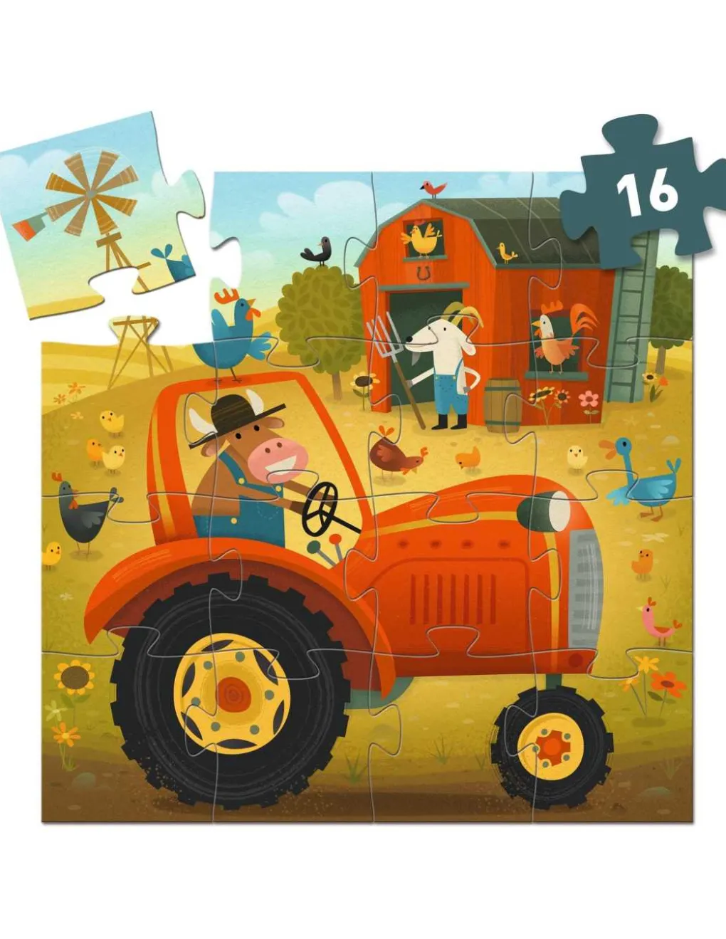 Djeco Puzzle Tracteur 16 pièces - Best