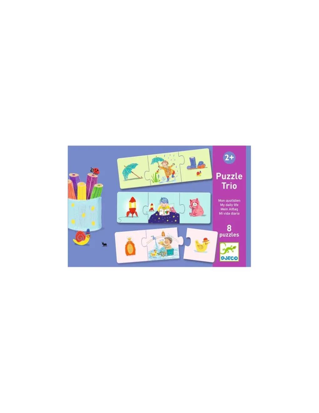 Djeco Puzzle trio Mon quotidien - Discount
