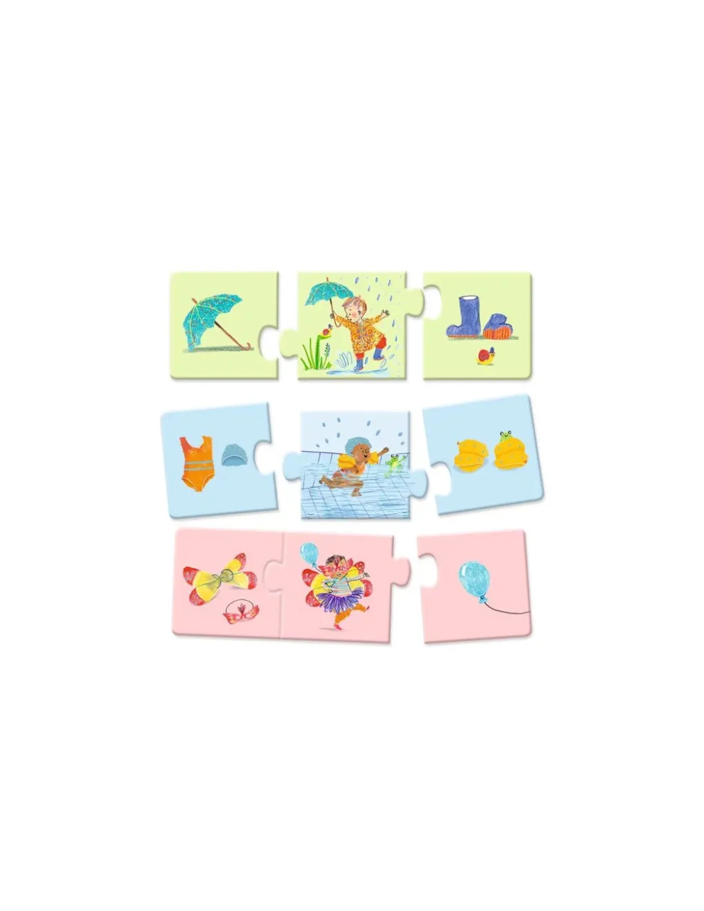 Djeco Puzzle trio Mon quotidien - Discount