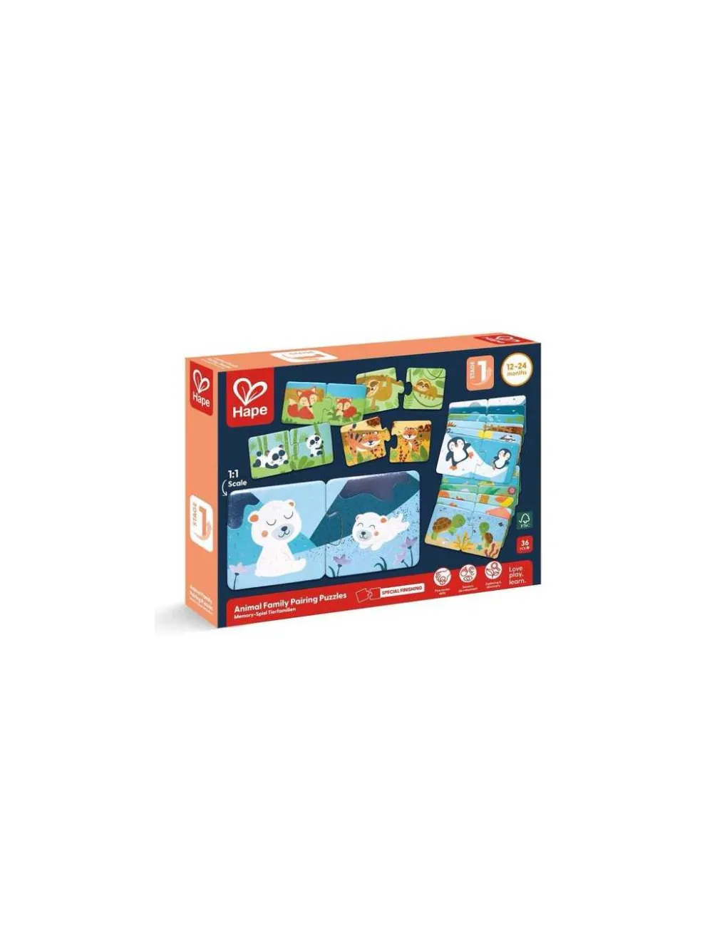 Hape Toys Puzzles Famille d’animaux - Hape Best