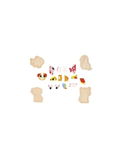 Janod Puzzles évolutifs en bois Animaux domestiques -