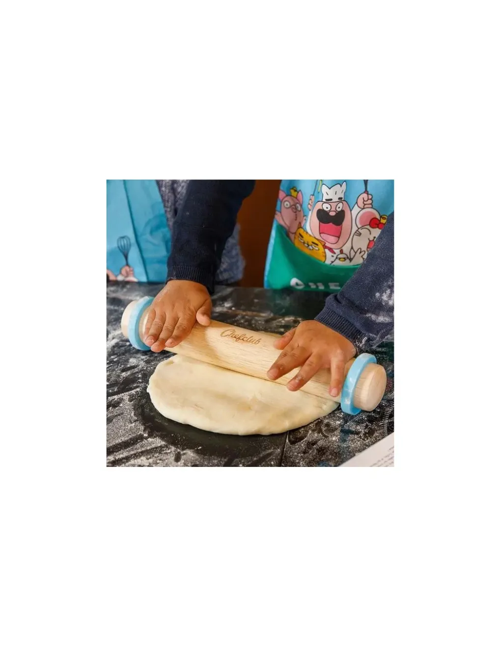 Chefclub kids Rouleau à pâtisserie avec anneaux ajustables - Discount