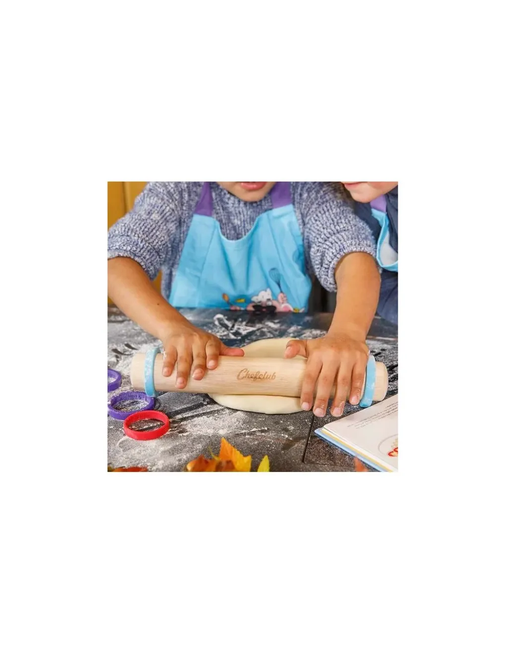 Chefclub kids Rouleau à pâtisserie avec anneaux ajustables - Discount