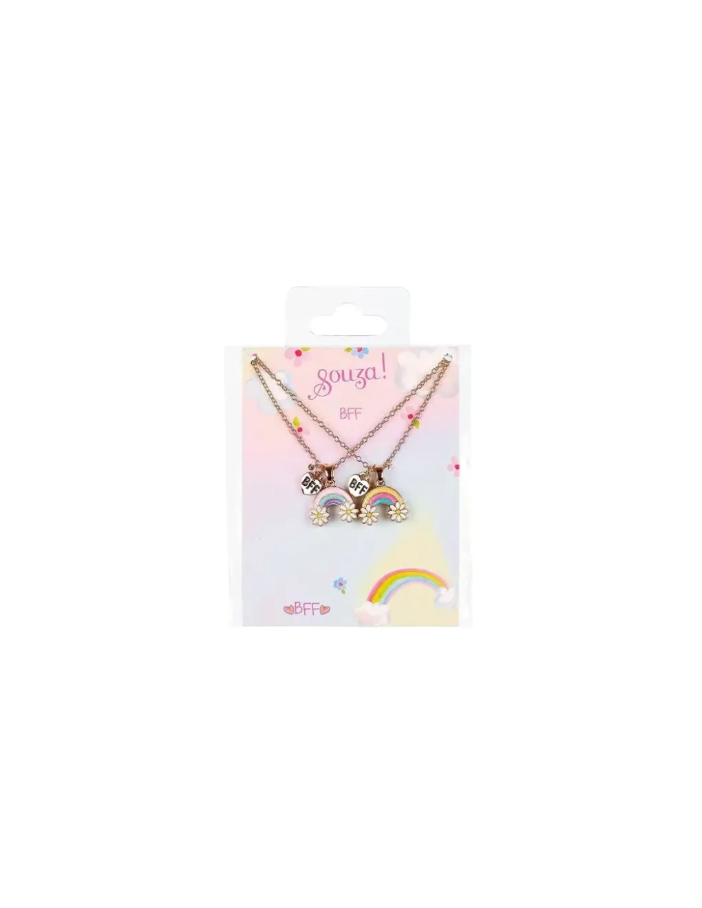 Souza Set cadeau 2 colliers Best Friend Forever arc en ciel - Best