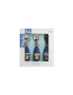 Moulin Roty Set couverts silicone Puce & Pilou - Online