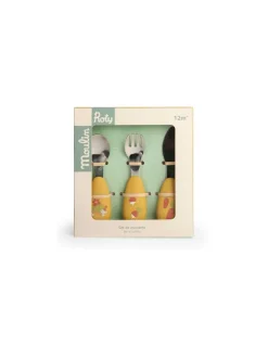 Moulin Roty Set couverts silicone Trois Petits Lapins - Sale