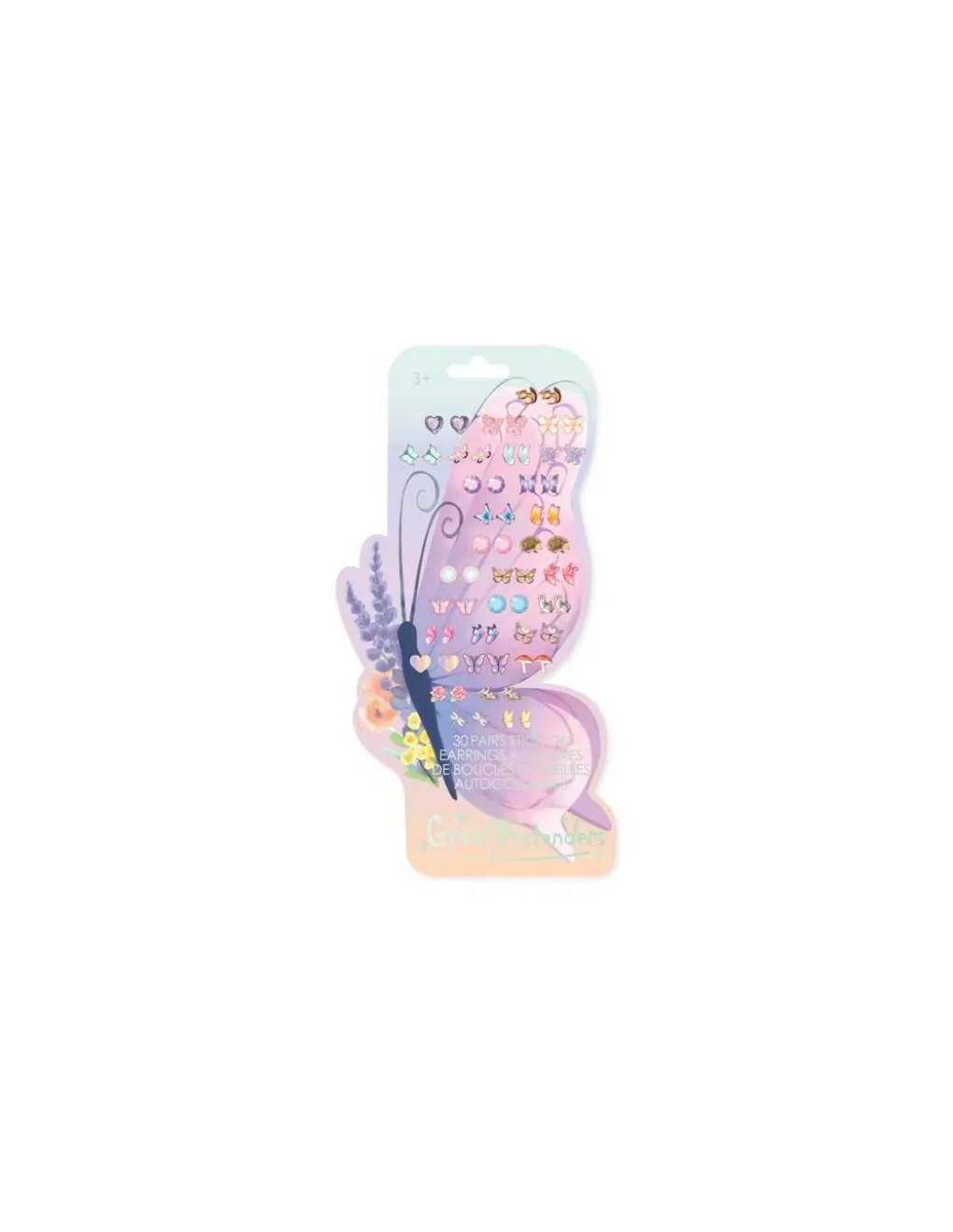 Great Pretenders Set de 30 paires de boucles d'oreilles autocollantes Papillon - Clearance
