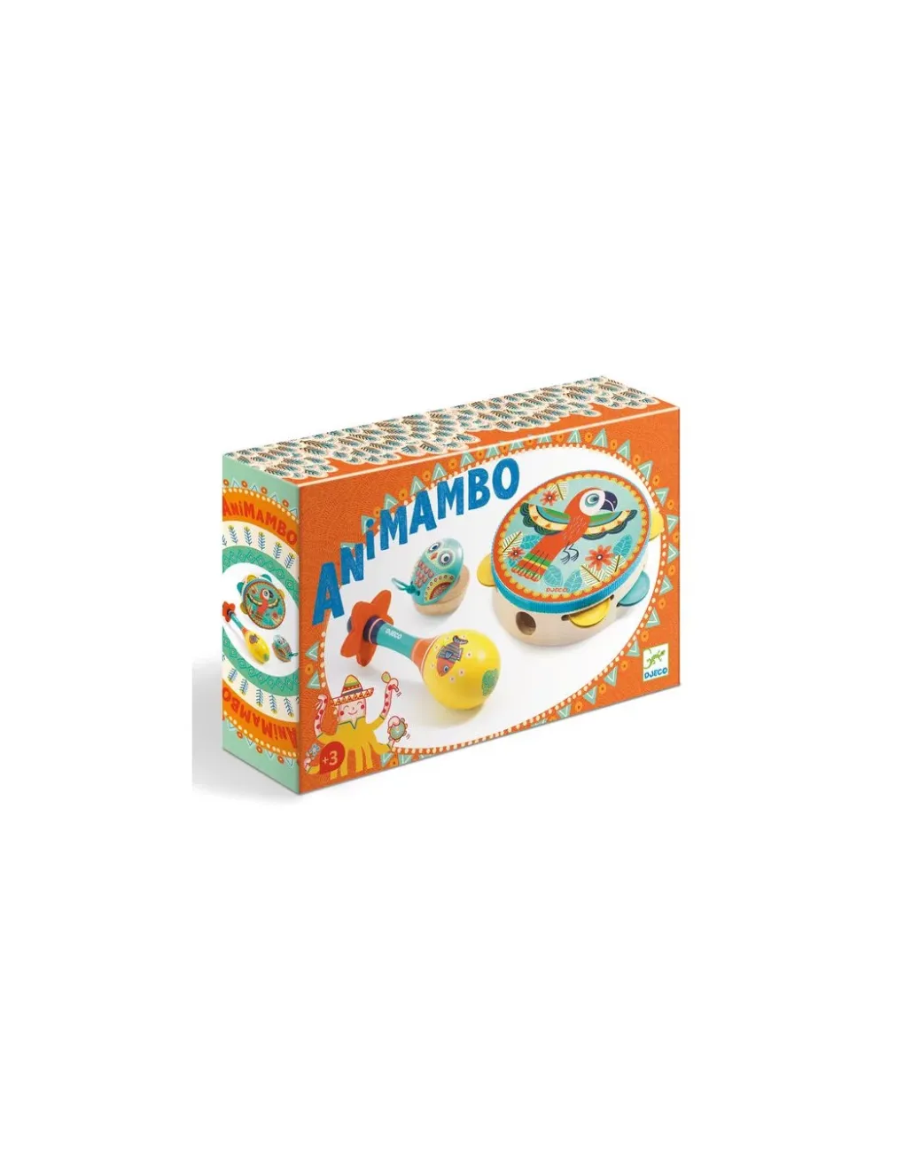 Djeco Set musical tambourin, maracas et castagnette Animambo - Outlet