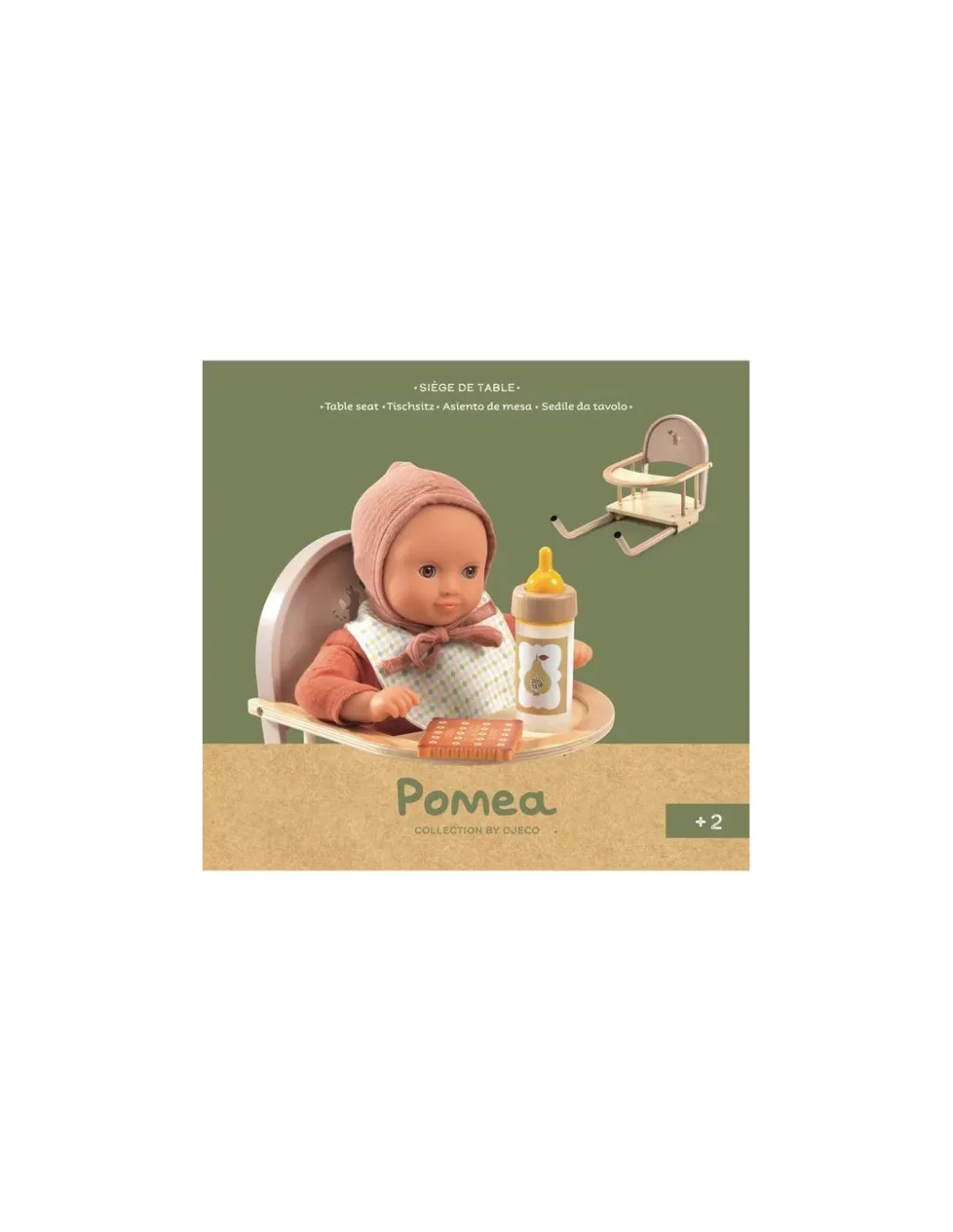 Djeco Siège de table pour poupée Pomea - Discount