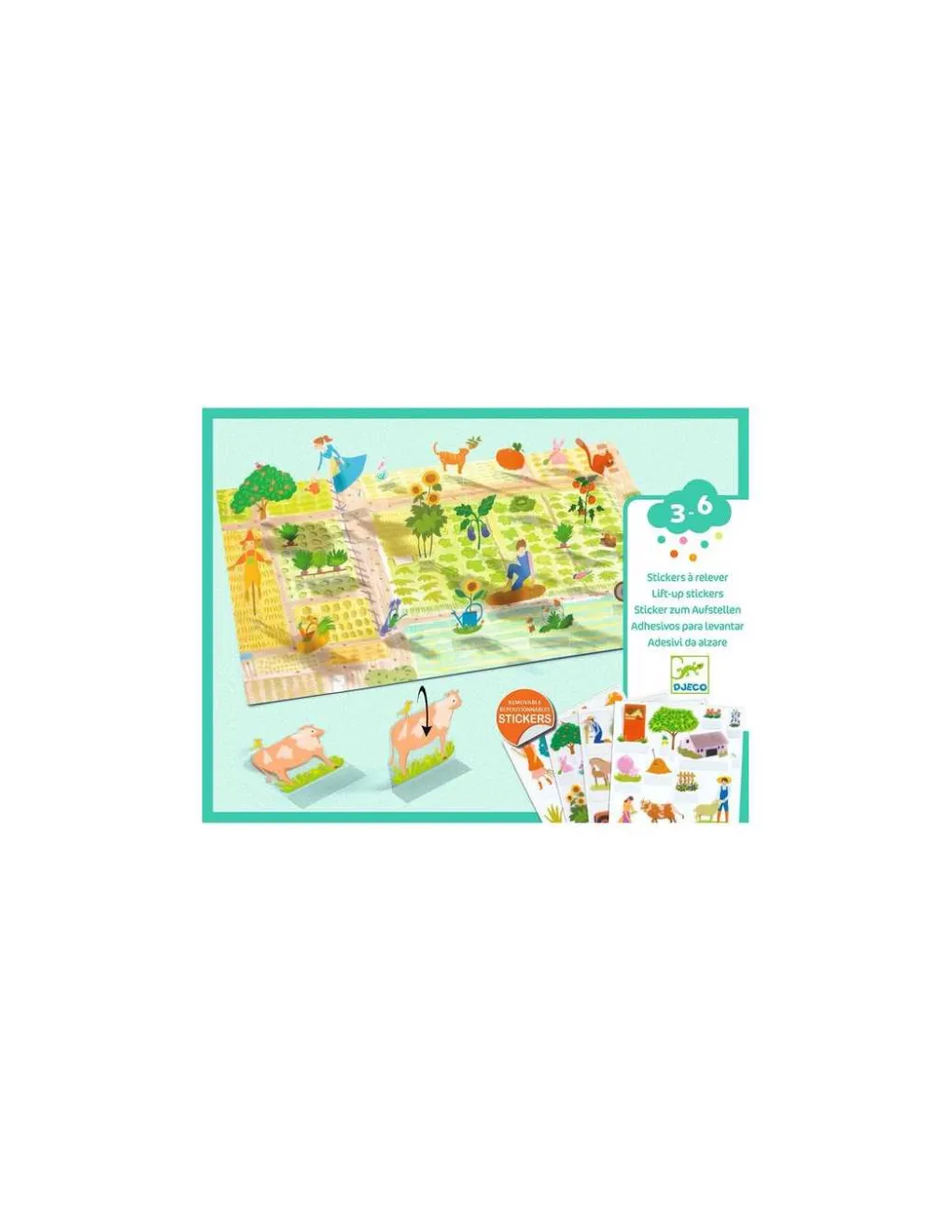 Djeco Stickers à relever À la ferme - Outlet