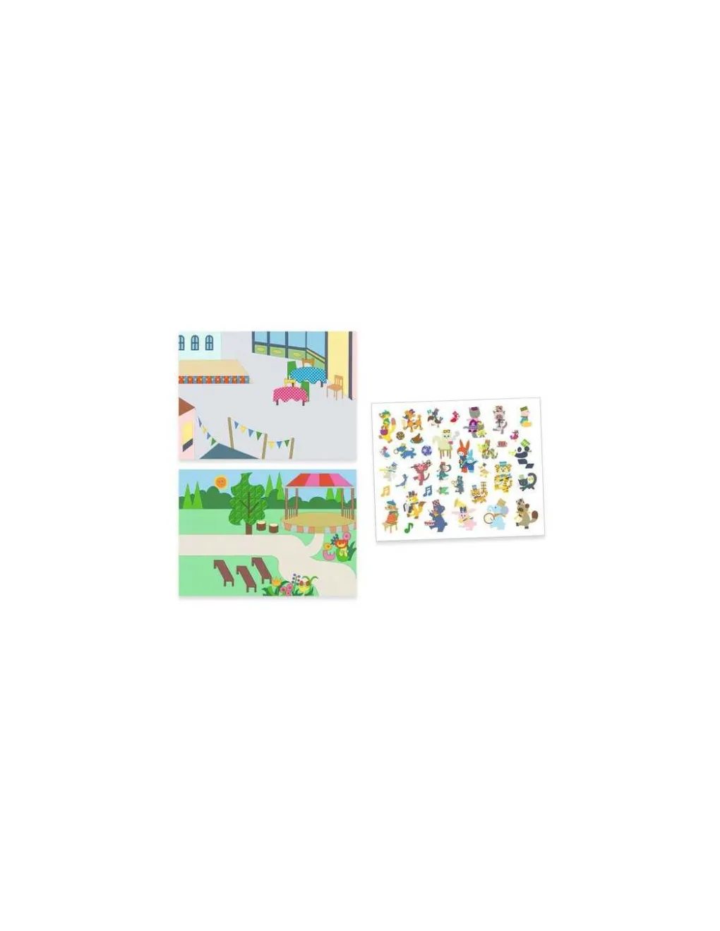 Djeco Stickers épais repositionnables Fanfare - New