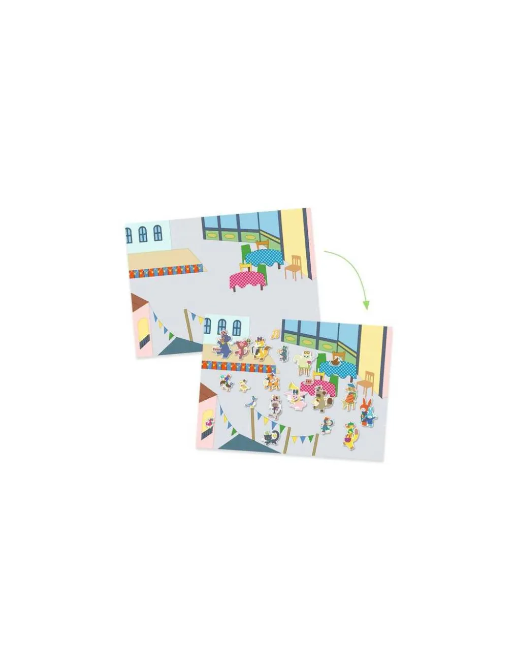 Djeco Stickers épais repositionnables Fanfare - New