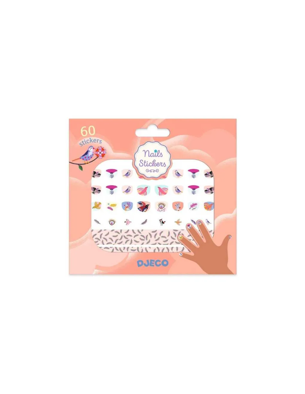 Djeco Stickers pour les ongles Plumes -
