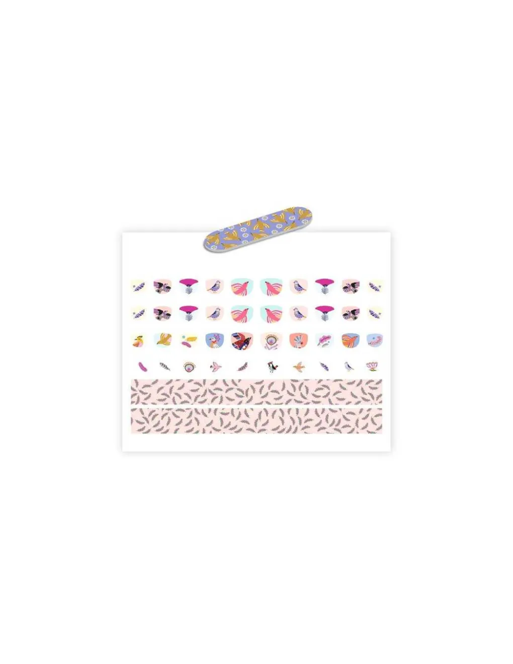 Djeco Stickers pour les ongles Plumes -