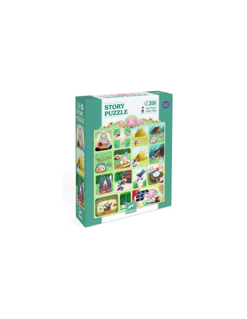 Djeco Story puzzle Les Trois Petits Cochons 35 pièces - Clearance