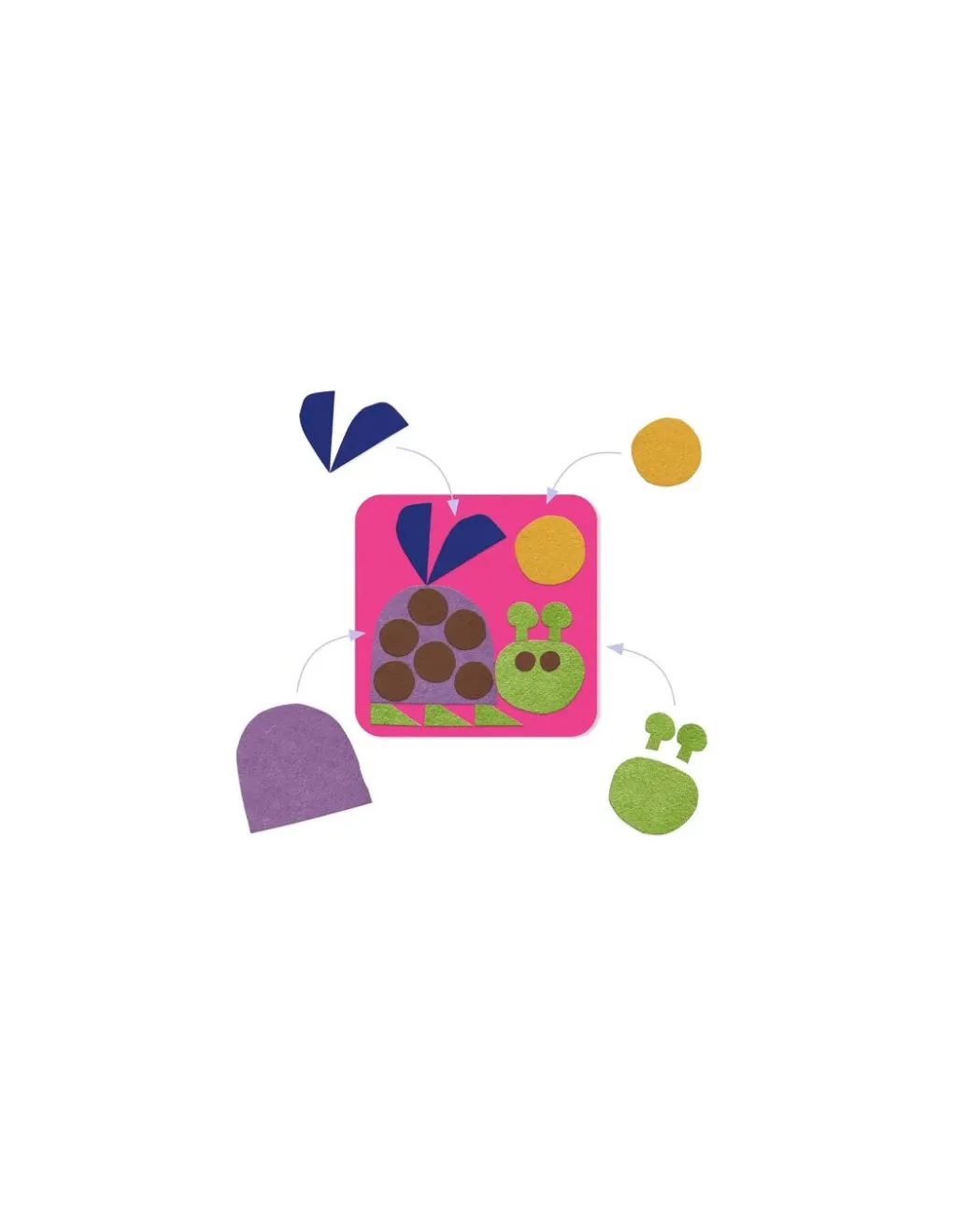 Djeco Tableaux en feutrine Petit doux - Sale