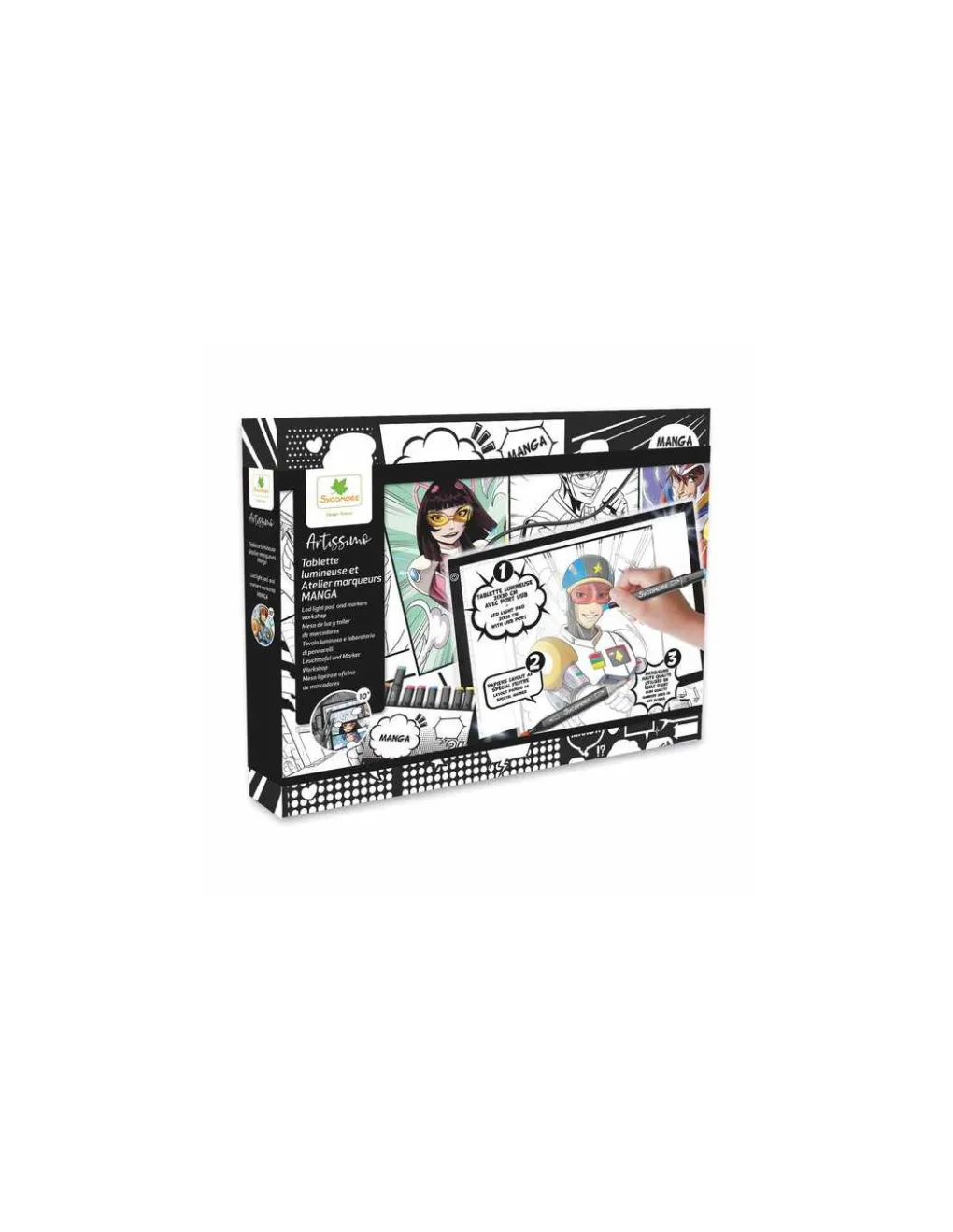 Sycomore Tablette lumineuse et atelier marqueurs Manga - New