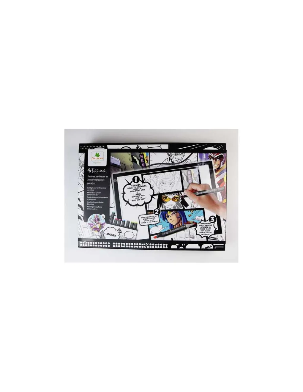 Sycomore Tablette lumineuse et atelier marqueurs Manga - New