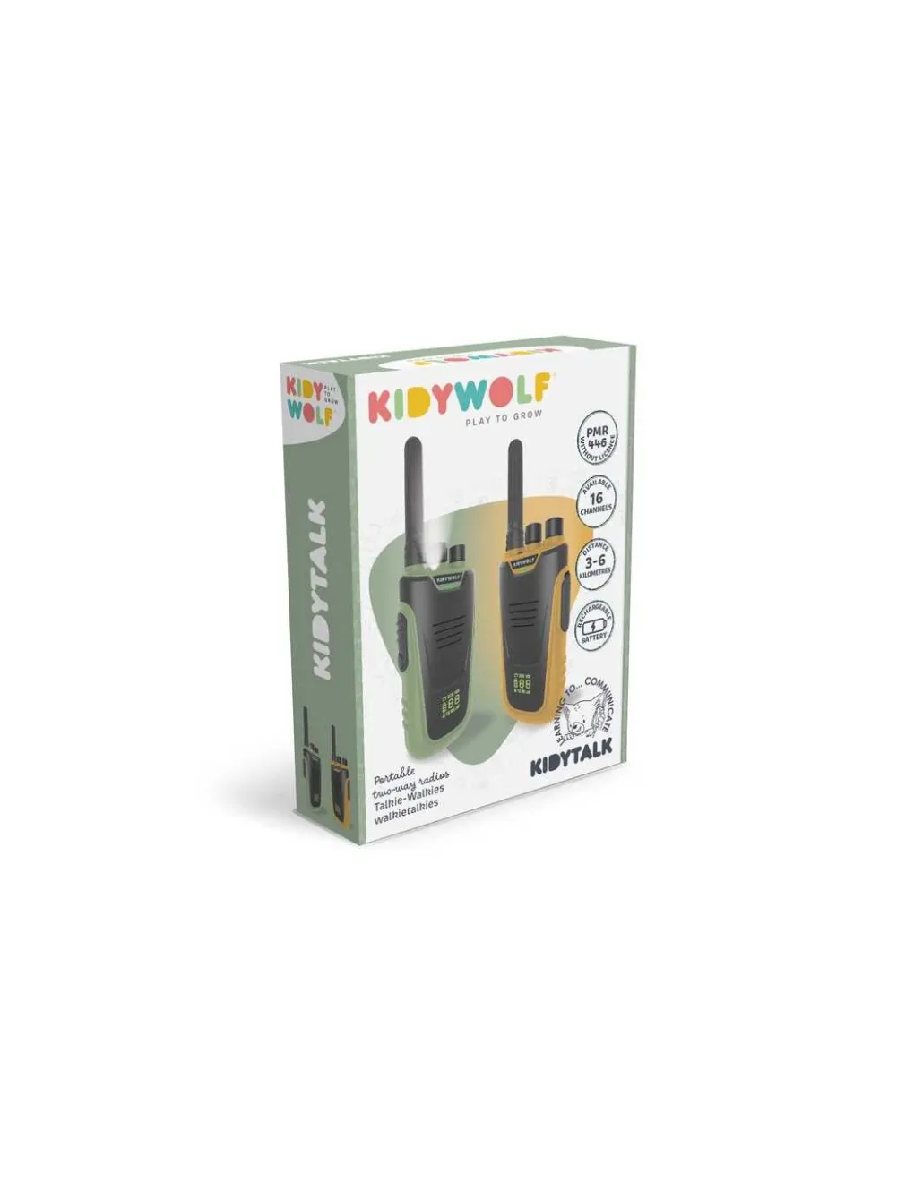 Kidywolf Talkie walkie avec batterie orange et vert - Clearance