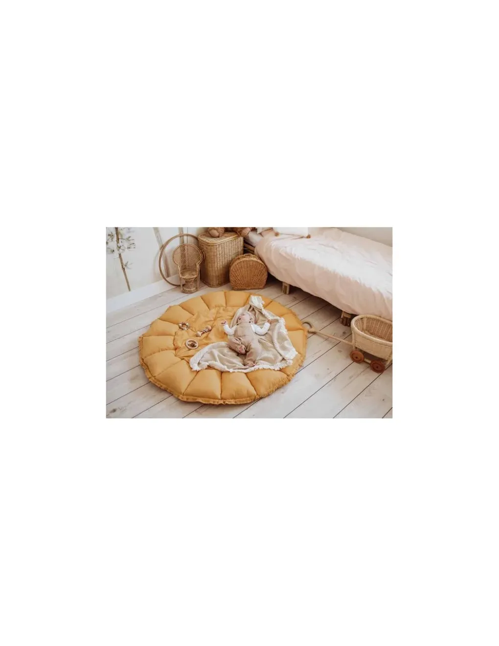 PlayandGo Tapis de jeu 3 en 1 Bloom moutarde - Sale