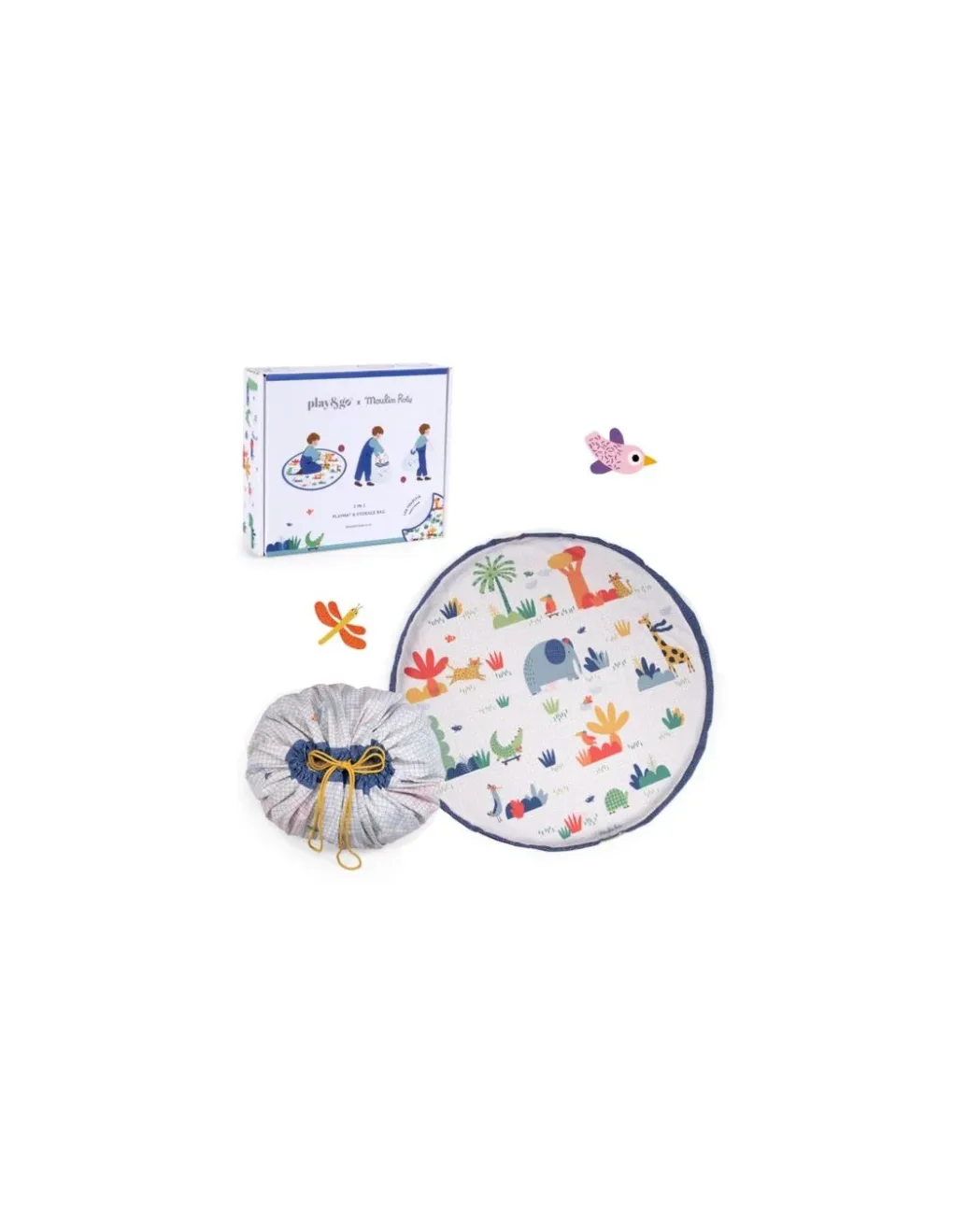 Moulin Roty Tapis de jeu et sac de rangement Les toupitis - Discount