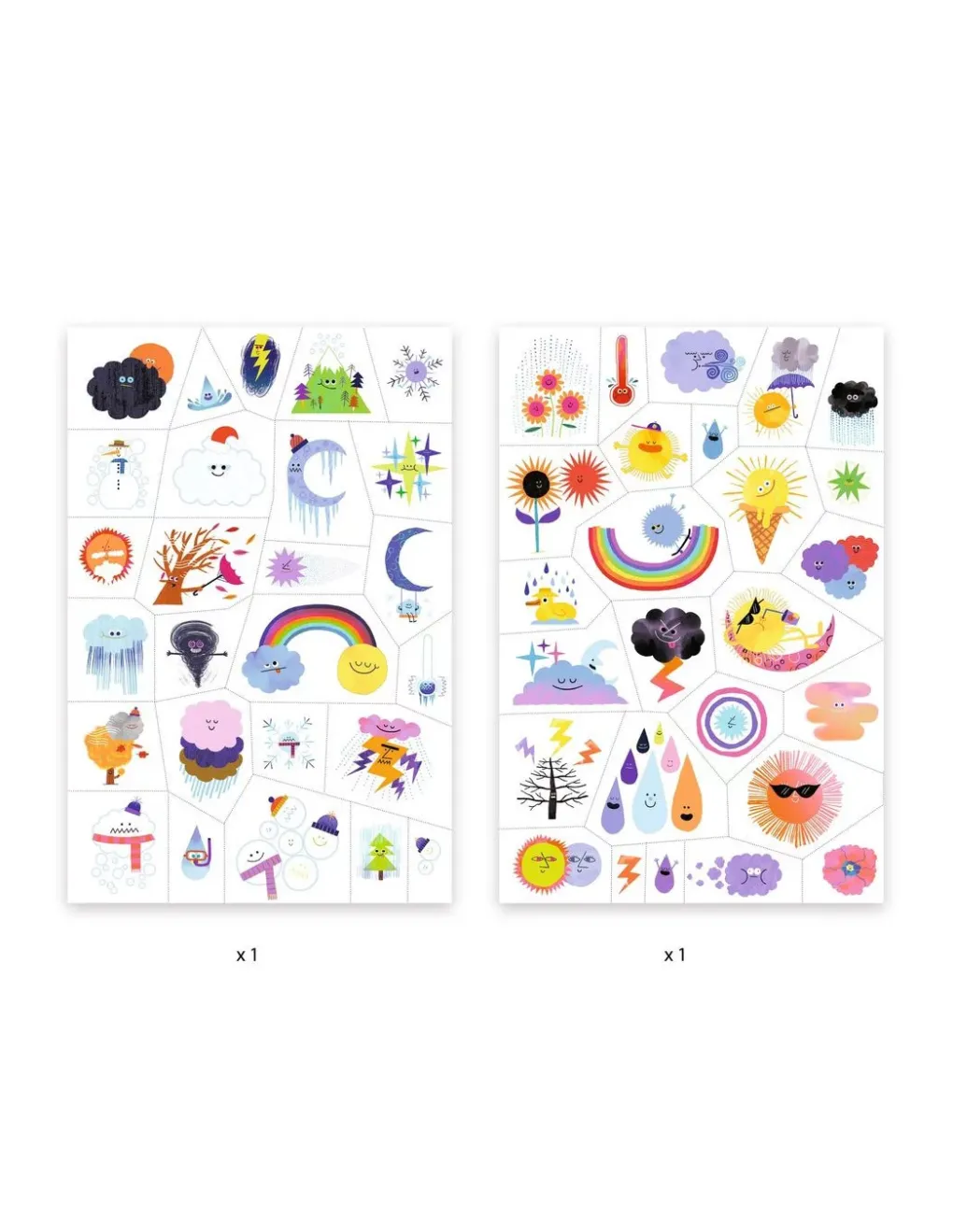 Djeco Tatouages Emojis météo -