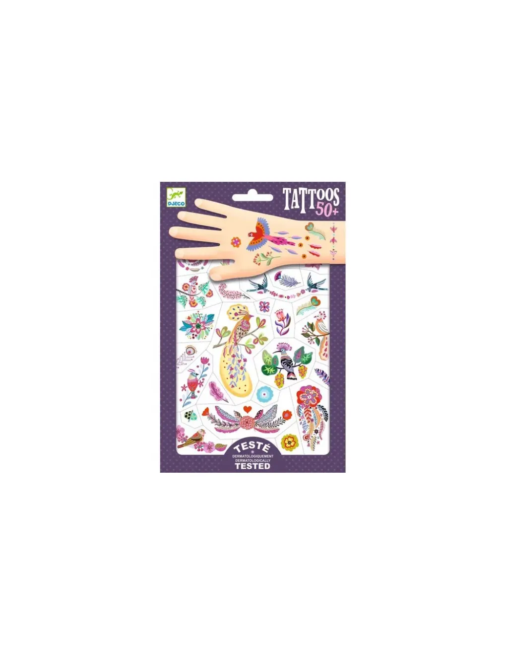 Djeco Tatouages Plume color -