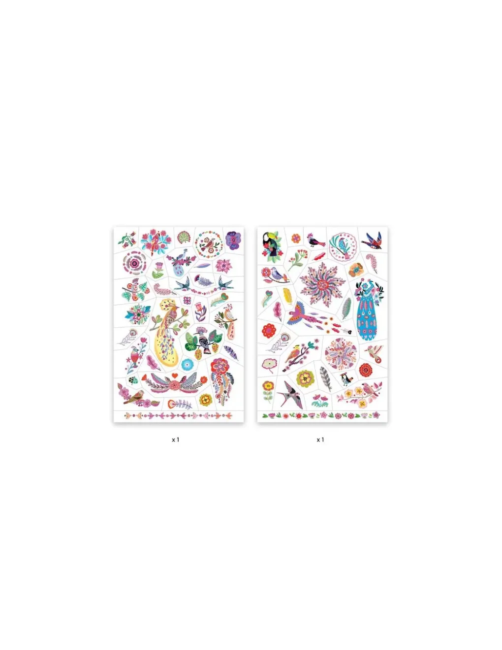Djeco Tatouages Plume color -