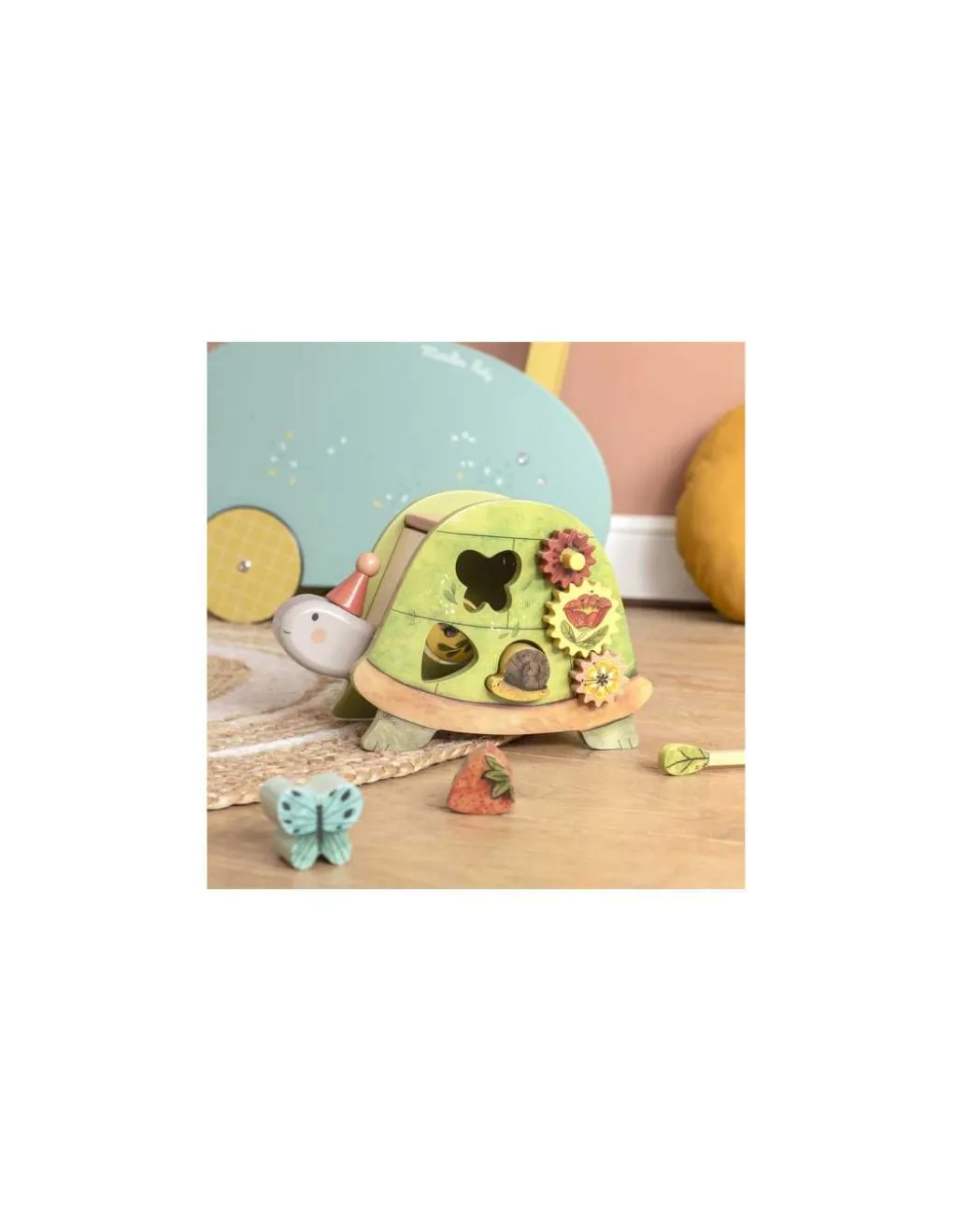 Moulin Roty Tortue d'activités Trois petits lapins - Outlet