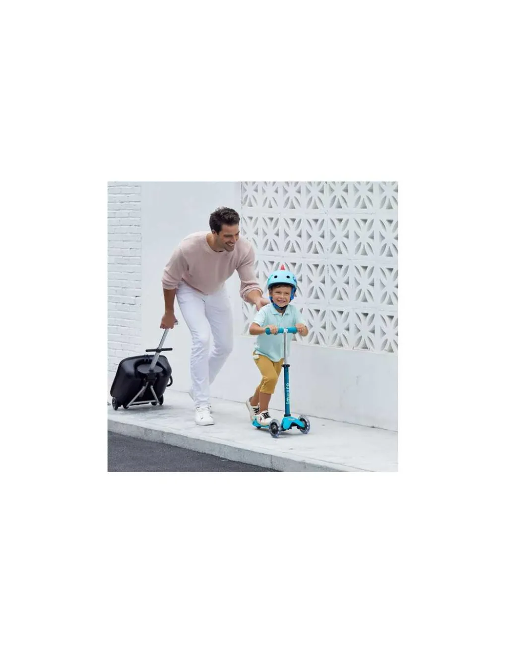 Micro Mobility Trottinette Mini Micro Deluxe LED Aqua -