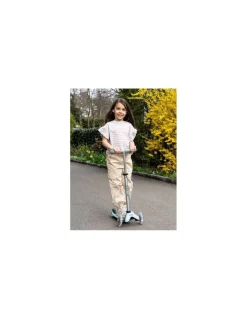 Micro Mobility Trottinette Mini Micro Deluxe Rock & Go vert sauge LED - Clearance