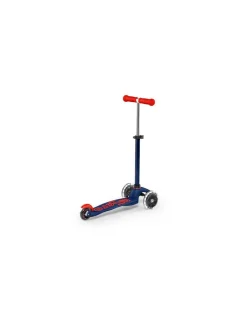 Micro Mobility Trottinette Mini Micro Deluxe LED Bleu marine et rouge - Sale