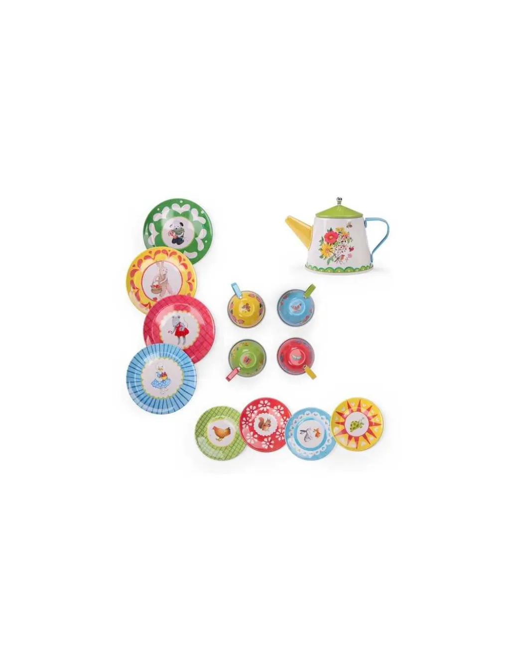 Moulin Roty Valise dinette thé métal La Grande Famille - Discount