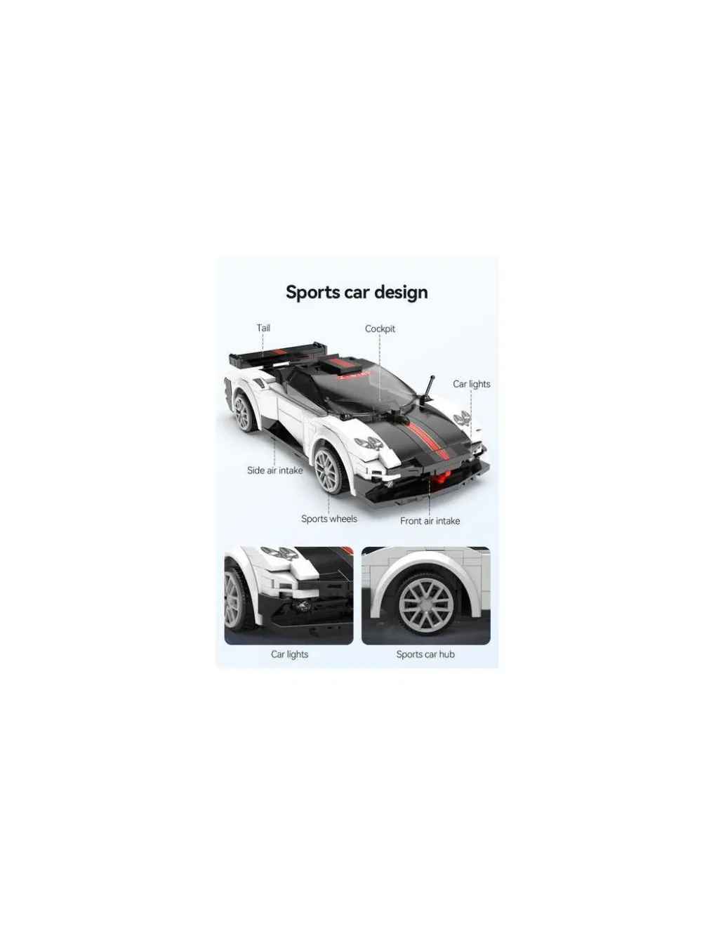 CaDA Bricks Voiture de course Z-Wind 258 pièces - CaDA Sale