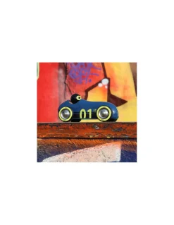 Vilac Voiture en bois Old sport Compet’ bleu nuit - Hot